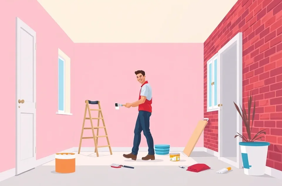 Intérieur rénové après travaux de peinture à Cahors